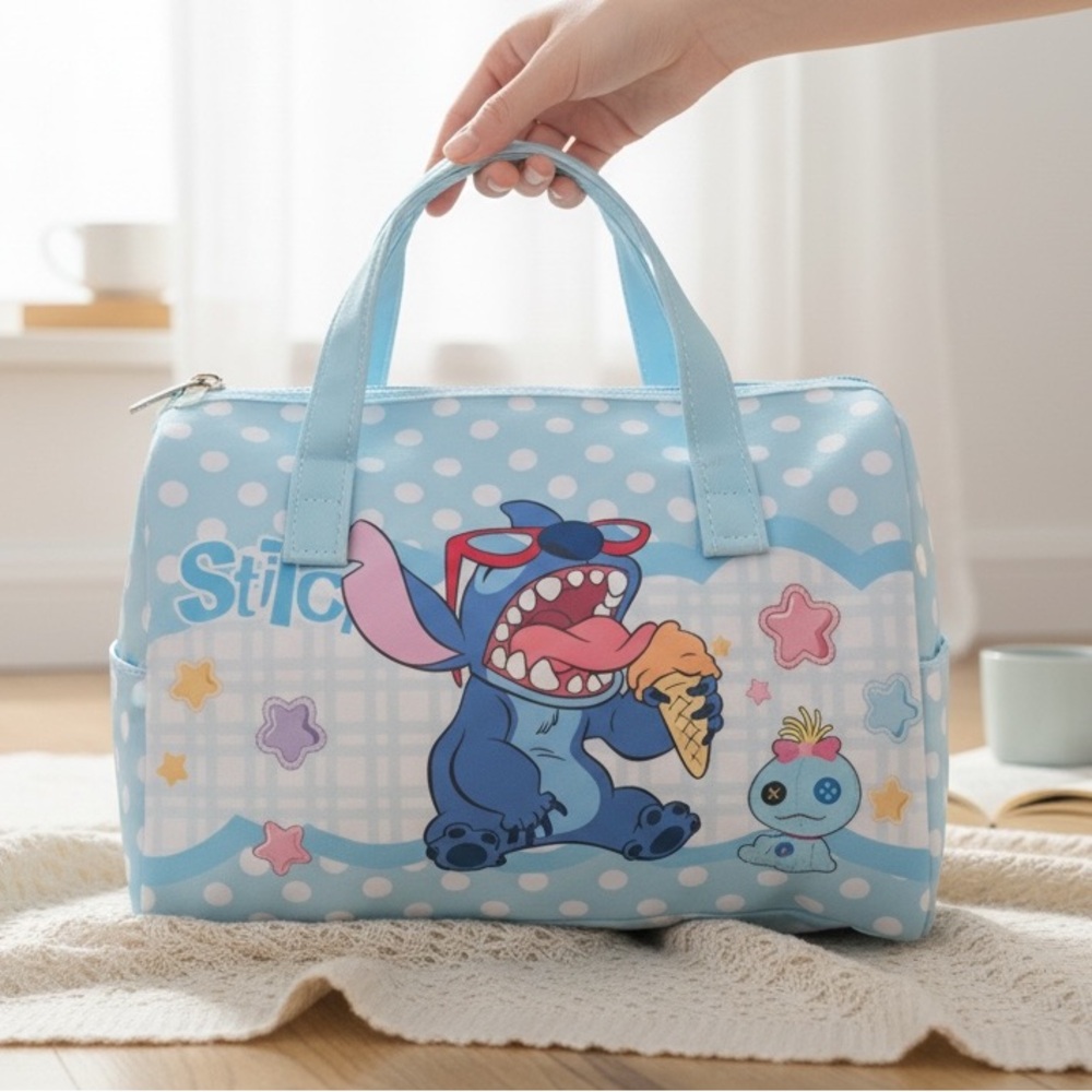 Stitch Duffle Bag Handle and Shoulder Strap Side Pockets Kids New